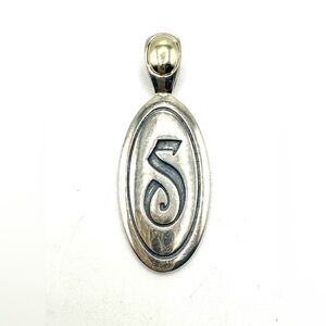 Ann King Sterling Silver 18k Initial Letter “S” Pendant